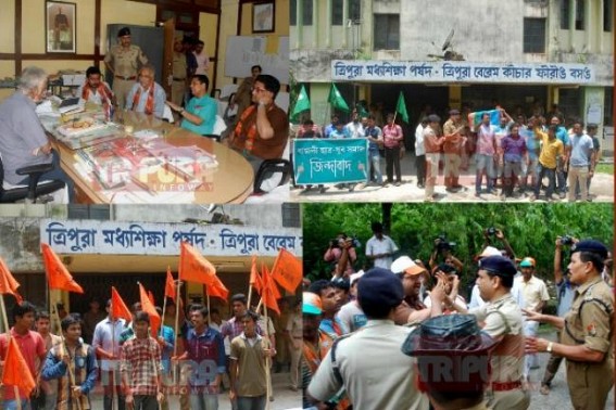 TBSE corruption with HS+2 results : BJP, other Student’s forums gherao Board authority,raise voice against the negligence by the board, demands resignation of Board president, Education Minister silent TBSE corruption with HS+2 results : BJP, other Student’s forums gherao Board authority,raise voice against the negligence by the board, demands resignation of Board president, Education Minister silent